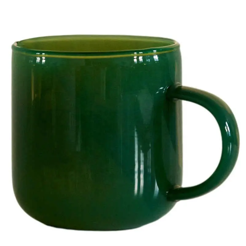 Jade Glass Cup Retro Green Glass High Borosilicate Glass Heat resistant Tea Cups