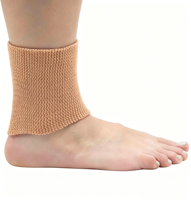 Manchons de protection en gel pour cheville couleur kaki – Chaussettes de patinage rembourrées de qualité supérieure avec soutien du tendon d'Achille et protection du talon pour le patinage artistique et le hockey sur glace