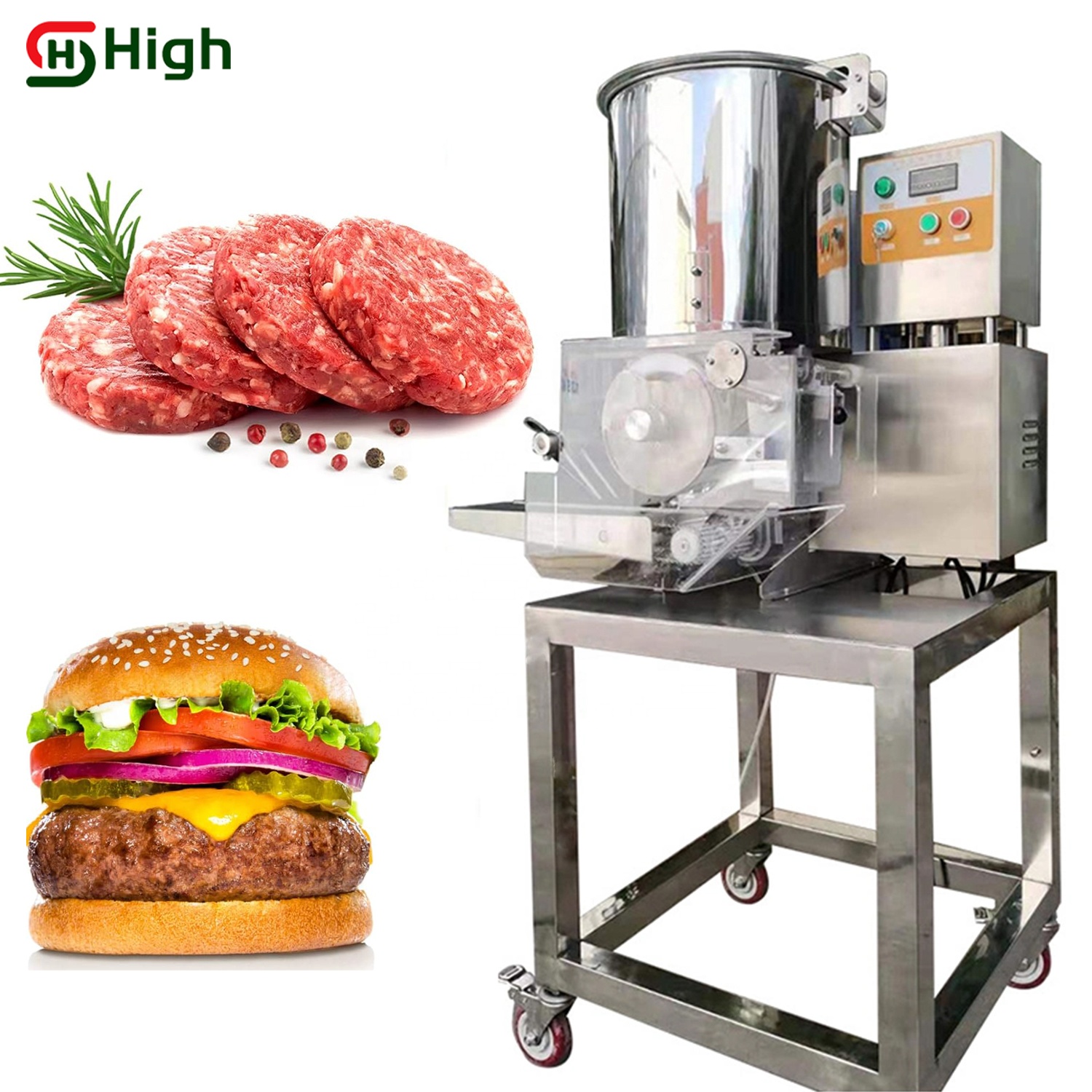 2-12cm commercial stainless steel automatic nugget form meat burger potato patty press maker making forming machine