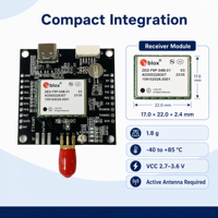 ZED-F9P-04B-01 Placa Receptora GNSS/GPS RTK de Alta Precisión para Desarrollo de Módulos GPS para Drones USB y SMA
