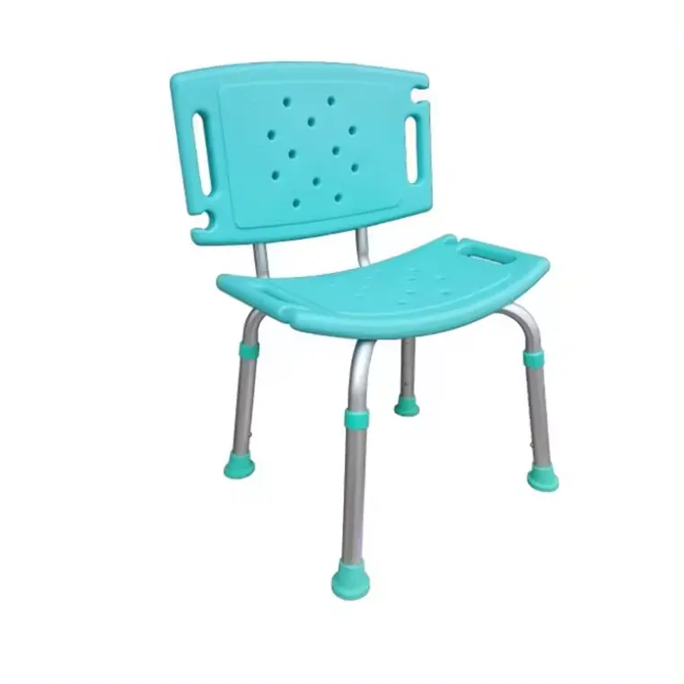 كرسي استحمام من الفولاذ يتميز بأنه ضد الانزلاق وقابل للضبط ومتوفر في ارتفاع