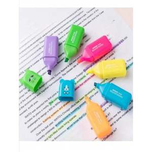 Kawai 6 pezzi Mini evidenziatore Set di penne carino obliquo punta per scuola e ufficio materiale plastico per carta - Product Image 2