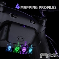 Kit de boutons arrière remappables RISE Plus MAX en caoutchouc noir avec gâchettes à clic pour manette PS5 BDM-010/020