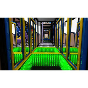 Aire de jeux intérieure en plastique attrayante pour week-end en famille, aire de jeux commerciale personnalisée pour enfants de maternelle, maison de jeu - Product Image 6
