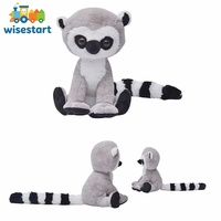 Peluche réaliste d'animal sauvage, Lémur à queue annelée, Jouet pour enfants, Peluche personnalisée, Singe de simulation, Peluche promotionnelle écologique pour bébé