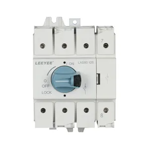 Leeyee AC chuyển disconnector las80 125A 4P isolator đường sắt gắn