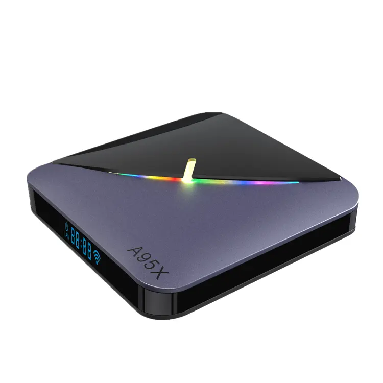 A95X F3 RGB Light Android 9.0 TV กล่อง amlogic S905X3 4GB 64GB Set Top Box dual WiFi 8K 60fps netfiix YouTube A95XF3 Media Player