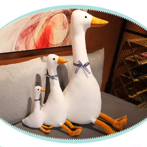 Peluche all'ingrosso di oca bianca, simpatici animali di peluche a forma di oca, cuscino di peluche a forma di anatra per regali per bambini - Product Image 6