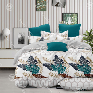 Offre Spéciale – Parure de Lit 4 Pièces en Polyester Imprimé Dispersé Motif Plantes Tropicales – <span class=keywords><strong>2</strong></span> Draps et <span class=keywords><strong>2</strong></span> Taies d'Oreiller – Venezuela - Product Image 3