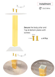 Altın 47 'uzun boylu akrilik Centerpiece masa standı akrilik mağaza ekran promosyon depolama dekoratif için vitrin rafları burcu tutucu - Product Image 3