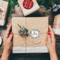 Joyeux Noël, étiquettes rondes autocollantes, 500 pièces/rouleau, autocollants personnalisés pour cadeaux et pâtisseries