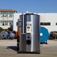 Chaudière à eau chaude verticale certifiée CE de 0,49 MW, au gaz ou au mazout, entièrement automatique avec contrôle intelligent pour les usines textiles