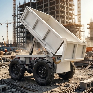 Mini-dumper hydraulique 500 kg <span class=keywords><strong>à</strong></span> 4 roues, <span class=keywords><strong>brouette</strong></span> électrique <span class=keywords><strong>à</strong></span> batterie pour ferme - Product Image 3
