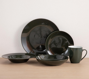 High Quality Solid Color Glaze New Bone China Dinnerware Set 18/24/48 Pieces <b>Ceramic</b> <b>Plates</b> Bowls Mugs Complete Tableware - Product Image 5