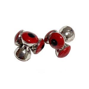 Cuentas de tungsteno con forma de mancuerna, accesorios de pesca, cuentas de pintura de ojos gemelos - Product Image 1