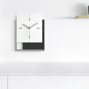 Wozoom Square <b>Wall</b> <b>Clock</b> Battery Powered Silent Quartz Living Room Nordic Style Modern Minimalist Design - Product Image 4