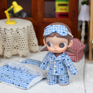 Zsiga – ensemble de vêtements pour poupées, pyjama à motif à carreaux bleus pour poupées de 8/10 pouces, taille pour garçons et jeunes, GZ601071 - Product Image 2