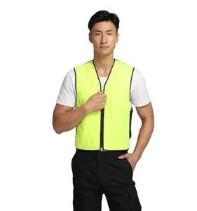 Best Selling Hi Vis Vest Met Zwarte Binding Motor Vest Plain Kleur Open Zijdig Action Vesten