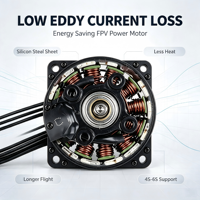 Moteur Brushless FPV avec support anti-vibration et structure absorbant les chocs 1350KV 1750KV 4S 6S pour drone de photographie aérienne 5 pouces