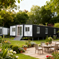 Maison préfabriquée de luxe en acier Granny Flat 20 pieds 40 pieds, pliable, extensible, conteneur, bureau, bâtiment isolé, étanche