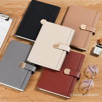 Carnet A5 personnalisé avec logo, en cuir PU magnétique, boucle métallique, couverture rigide, journal d'affaires, cadeau d'entreprise, agenda, papeterie avec dorure à chaud