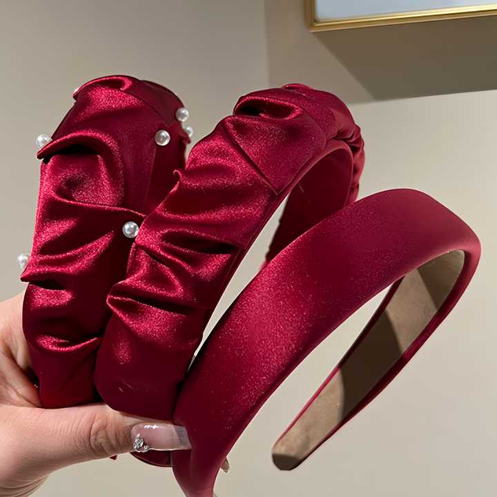 2024 Cross Ruched Pearl sparkly Fashion Headbands Ladies Headbands