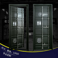 Porte battante de style conteneur en métal pour salle de bain et cuisine, taille personnalisée, pour la décoration de bar et de restaurant