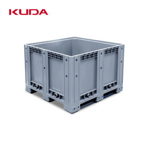 KUDA <span class=keywords><strong>Plastic</strong></span> a-fbkbx plastik palet kutusu istiflenebilir kapalı palet kutusu ağır sanayi plastik saklama kutusu 1100x1100x780mm - Product Image 5
