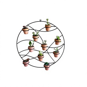 Greatest Quality Round Shape Planter Stand In Iron Black Color <b>Plants</b> Pot Stand For Garden Decor Accessories - Product Image 1