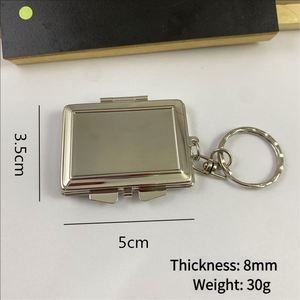 Porte-clés cadre photo en métal de 5 cm, miroir double face avec photo insérable, cadeau de remise de diplôme DIY, petit accessoire personnalisable - Product Image 2