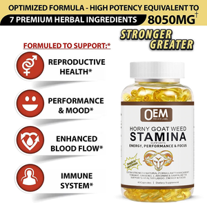 OEM Horny Goat Weed Soft Gel Cápsulas Stamina Booster e Aumento de Energia Suplemento para Homens Adulto Vitaminas Booster - Product Image 5