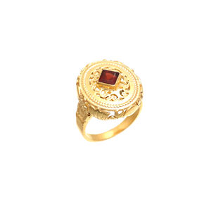 2026 New Hot Selling 925 Sterling <b>Silver</b> Gold Plated <b>Ring</b> <b>Garnet</b> 18K Gold Plating - Product Image 1