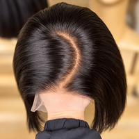 Perruque Bob 4x4 Lace Row Hair SDD Super Double Drawn en cheveux humains, avec fermeture en dentelle côté gauche, pré-épilée, sans colle, pour femmes