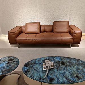Divano Componibile Moderno di Lusso in Vera Pelle 100% dalla Fabbrica di Foshan, Stile Americano Rosso per Soggiorno di Casa e Villa - Product Image 3