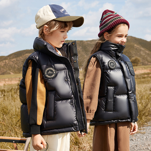 Vêtements d'hiver pour <span class=keywords><strong>enfants</strong></span> Custom Windproof Waterproof New Vest Puffer Jackets Winter Outdoor Child Vest Down Jacket - Product Image 1