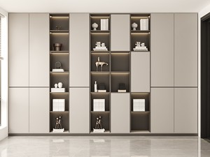 Moderna luce blu <span class=keywords><strong>cabina</strong></span> <span class=keywords><strong>armadio</strong></span> aperta appesa scarpiera a destra vanità con pavimento grigio a spina di pesce - Product Image 4