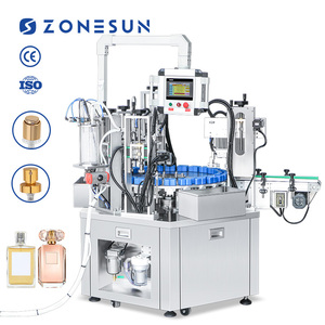 Máquina Automática Rotativa Monobloque ZONESUN ZS-AFC42P para Llenado al Vacío, Sellado y Tapado de Botellas de Vidrio para Cosméticos y Perfumes - Product Image 1