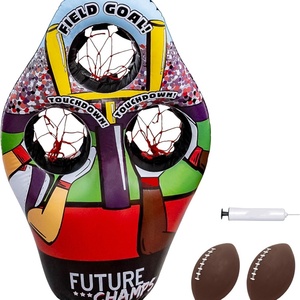 PVC <b>Inflatable</b> Football Target Toss <b>Game</b> for Kids <b>Inflatable</b> Football Throwing Target Toy with Soft Mini Footballs - Product Image 1