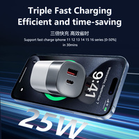 Bloc chargeur rapide USB A+C double port 25W PD 3.0 avec protection OTP ignifuge pour PC, universel pour ordinateurs portables 17/16/15/14 Pro Max et voyages