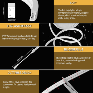 Striscia LED Neon in Silicone ESANN (non PVC) 50m/rotolo DC12V 120 LED/M IP67 Impermeabile 6MM 8MM Flessibile Tagliabile Singola - Product Image 4