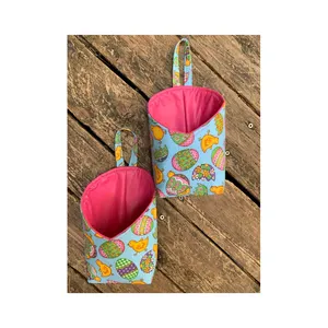 Nova moda Páscoa tecido pendurado cesta Stuffers Páscoa Candy Egg Bag Páscoa decoração