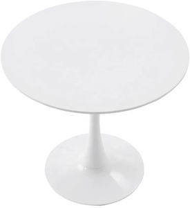 Mesa de comedor redonda, mueble pequeño y mediano de cocina, color blanco - Product Image 2