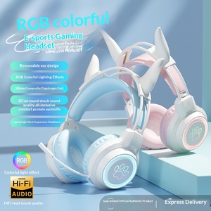 Nuevos Auriculares para Juegos con Cable RGB Devil Ears, Auriculares Universales con Micrófono y Bajos Potentes - Product Image 2