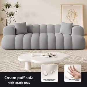 Sofá Minimalista Francés Más Vendido, Sofá de Tres Plazas de Línea Recta <span class=keywords><strong>con</strong></span> Tapicería de <span class=keywords><strong>Tela</strong></span> Tipo Piano <span class=keywords><strong>para</strong></span> Sala de Estar - Product Image 3