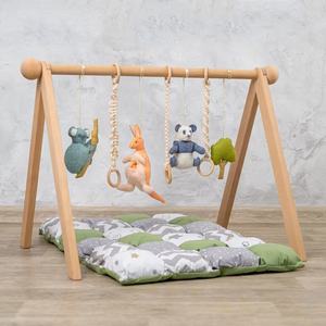 Pieghevole bambino in legno palestra con 4 in legno per bambini giocattoli di dentizione struttura attività palestra appesa Bar regalo per neonato gioco del bambino palestra - Product Image 1