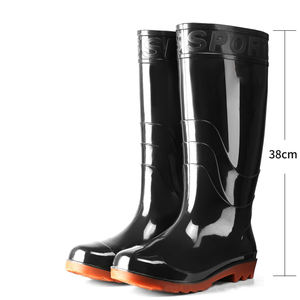 WXL482 الذكور في الهواء الطلق أحذية ماء PVC للماء أحذية عمل عالية منتصف العجل الرجال عدم الانزلاق العمل Rainboots - Product Image 6