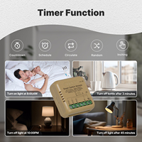 Module d'interrupteur intelligent WiFi MOES Tuya Mini DIY 3 voies avec minuterie, domotique, commande vocale, compatible avec Google Home Alexa