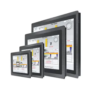 IP65 Anti-Vandal 10.1- 23.8 inç Panel montaj ekran HDMI VGA DVI portu gömülü endüstriyel kapasitif dokunmatik ekran LCD monitör