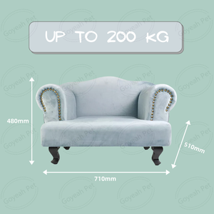 Sofá de lujo suave para mascotas, cama cómoda de cuero con marco de madera - Product Image 6