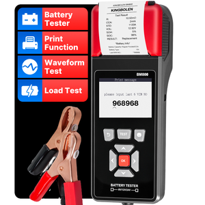 Kingbolen BM800 6-24V Probador de Baterías Universal para Coche y Motocicleta, Analizador de Voltaje y Cargador con USB y Android, Color Rojo - Product Image 4